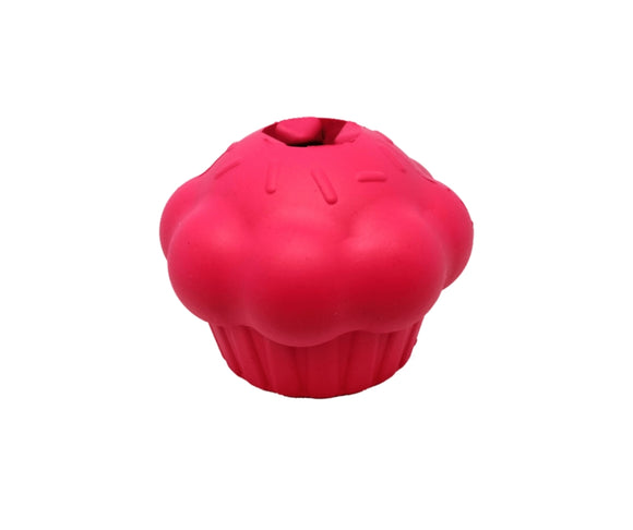 Mutts Kick Butt Cupcake Durable Rubber Dog Chew Toy and Treat Dispenser