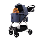 Ibiyaya Cleo 3-in-1 Medium Pet Stroller For Pets Up to 20kg -- Blue Jeans