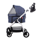 Ibiyaya Cleo 3-in-1 Medium Pet Stroller For Pets Up to 20kg -- Blue Jeans