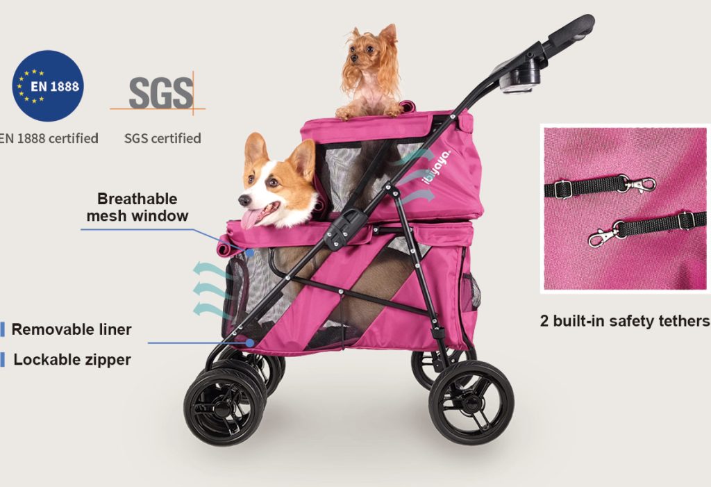 ibiyaya double pet stroller Ibiyaya Double Decker Pet Stroller