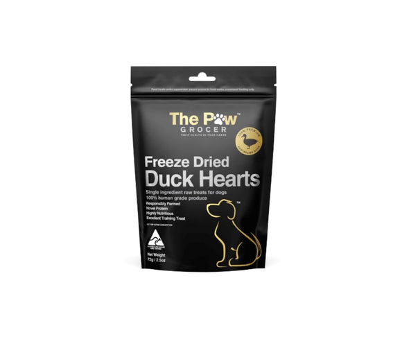 The Paw Grocer Black Label Duck Hearts 72g