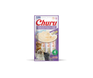 Inaba Churu Creamy Puree Cat Treat Chicken and Shrimp Recipe 4P