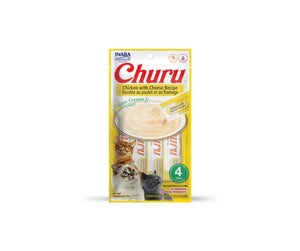 Inaba Churu Creamy Puree Cat Treat Chicken and Cheese Recipe 4P