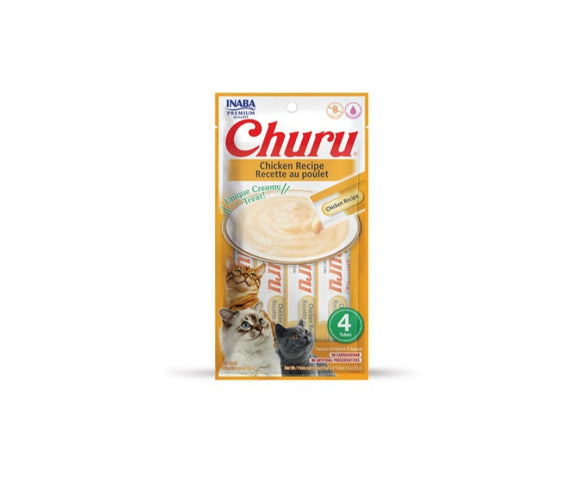 Inaba Churu Creamy Puree Cat Treat Chicken Recipe 4P