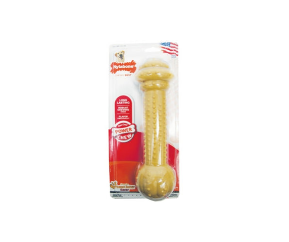 Nylabone Barbell Power Chew For Dogs Peanut Butter Flavour Monster