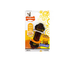 Nylabone Flavour Frenzy Strong Dog Chew Toy Bacon Cheeseburger