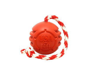 USA-K9 Star and Stripes Durable Rubber Dog Chew and Tug Toy