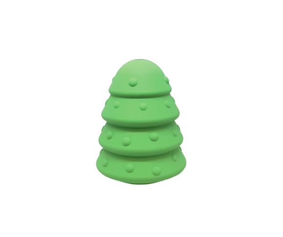 rubber christmas tree dog toy Mutts Kick Butt Christmas Tree Rubber Interactive Dog Toy