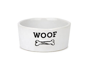 Barkley and Bella Woof Ceramic Bowl Small