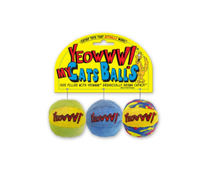 Yeowww! My Cat's Balls Catnip Filled Cat Toy 3pk