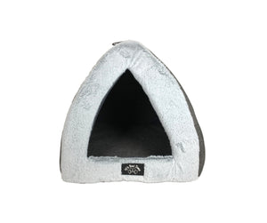 It's Bed Time Cat Plush Igloo Grey