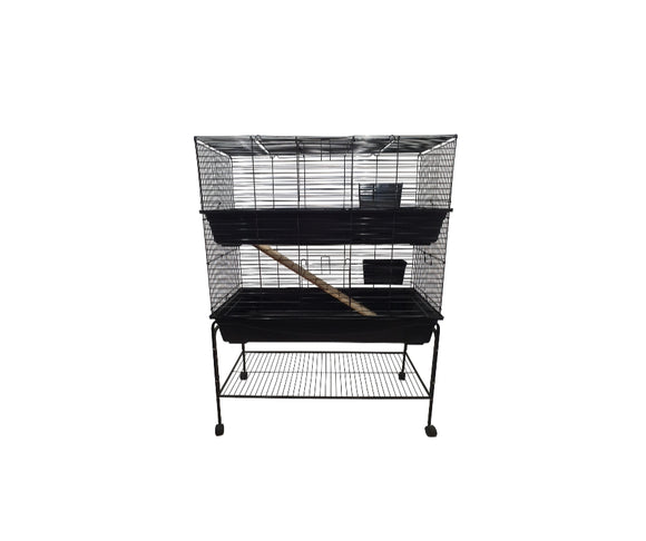 2 Storey Large Indoor Cage with Stand and Wheels