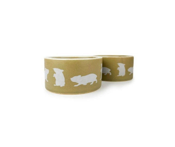 Pipsqueak Ceramic Critter Bowl Mini 2pk