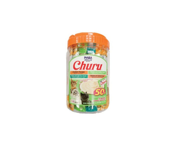 Inaba Churu Puree Seafood Varieties Cat Treat 50 tubes x 14g