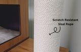 Sturdy Cat Scratcher with Scratch Resistant Sisal Rope