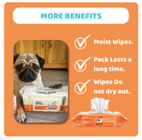 Dogslife Baby Powder Scented Dog Grooming Wipes 100pks