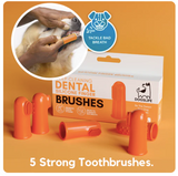 Dogslife Deep Cleaning Silicone Finger Dog Toothbrushes 5pks