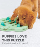 Nina Ottosson Puppy Hide N' Slide Green Dog Puzzle