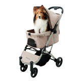 Ibiyaya Speedy Fold Pet Buggy Stroller For Pets Up to 20kg-- Grey Denim