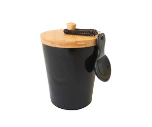 Melamine Treat Jar and Scoop with Bamboo lid