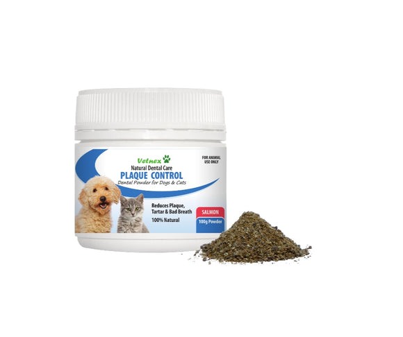VETNEX Plaque Control Powder Salmon for Dogs and Cats 100g