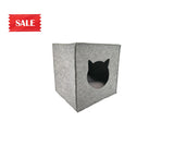 Cube shaped felt cat bed with cushion