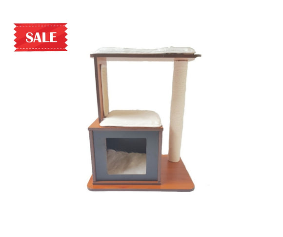 Wooden Cat Tower--single box