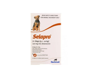 Selapro for Spot on Flea Treatment for Dogs 5kg-10kg